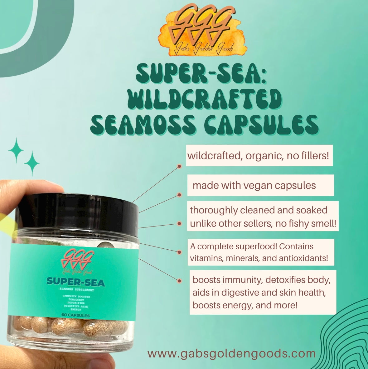 Super-Sea: Wildcrafted Sea Moss Capsules